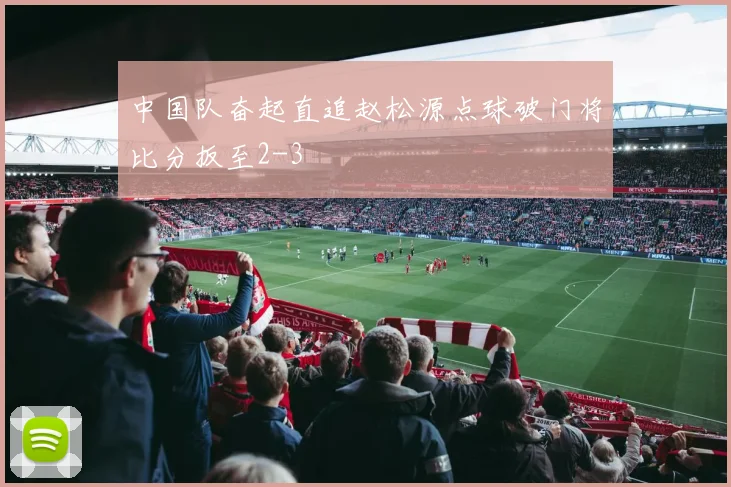中国队奋起直追赵松源点球破门将比分扳至2-3